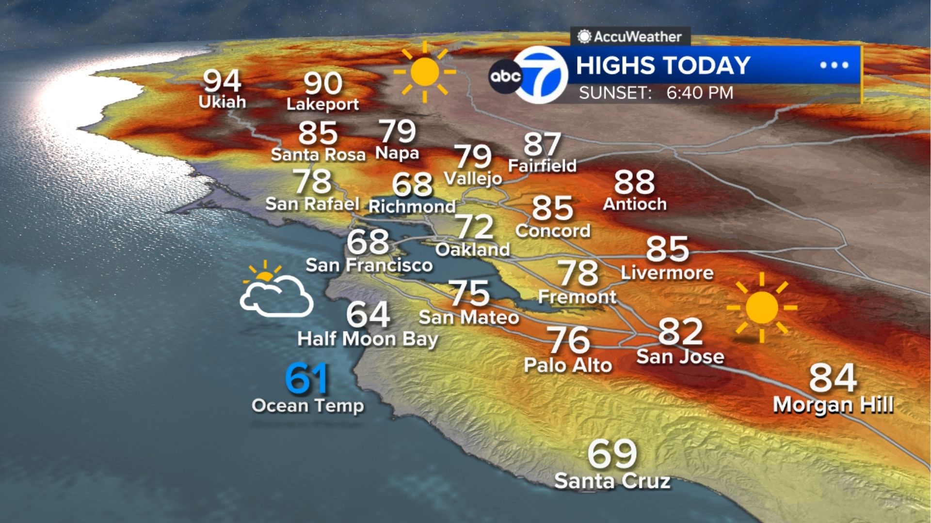 AccuWeather Forecast: Relief from heat is here with fog along the coast
       — ABC 7 Bay Area, Healdsburg Community news