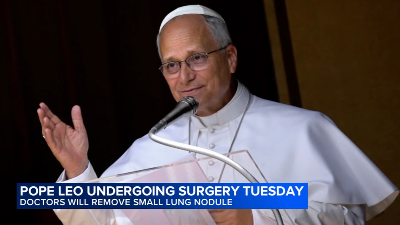 Pope Leo heads to hospital ahead of surgery to remove lung nodule

       — ABC 7 Bay Area, Healdsburg Health news
