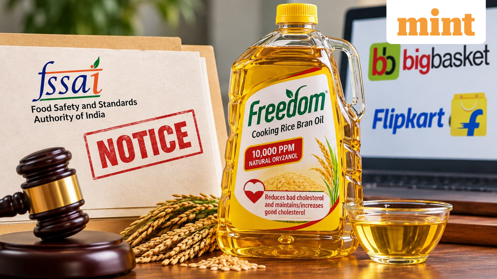 Freedom Rice Bran Oil under scrutiny: Why FSSAI issued notices to BigBasket, Flipkart — Mint India, Healdsburg Technology news